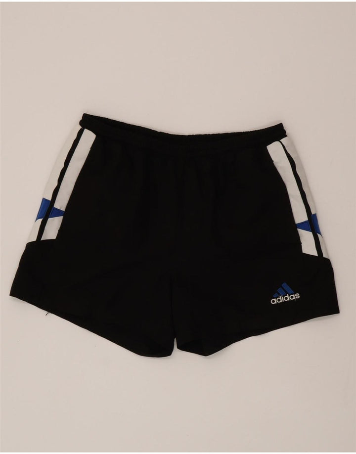 Shorts esportivos masculinos ADIDAS grande poliéster colorblock preto