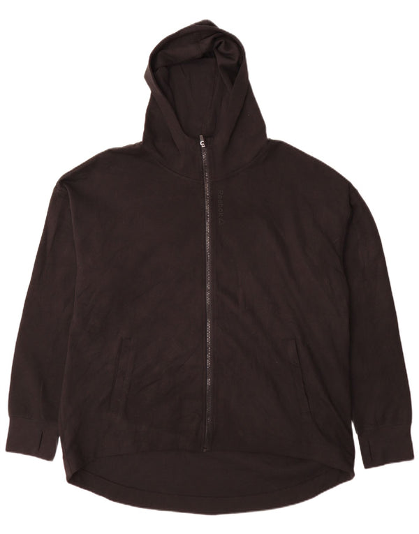 Suéter Reebok masculino com capuz e zíper 3XL algodão preto