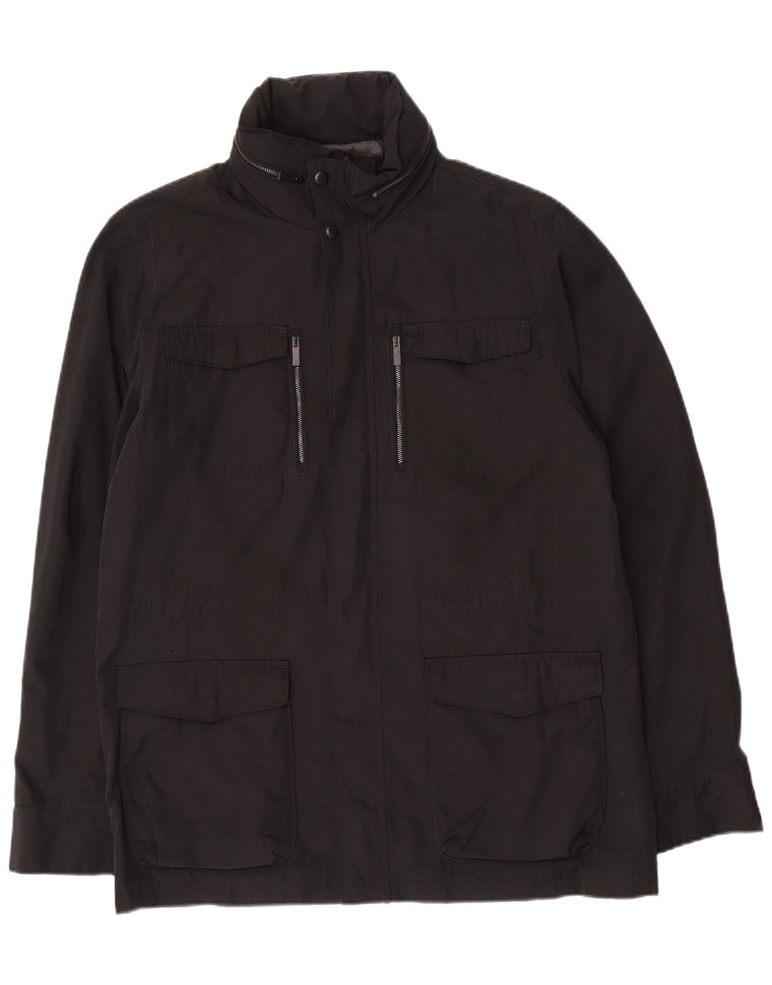 Jaqueta utilitária masculina Calvin Klein UK 38 poliéster preto médio