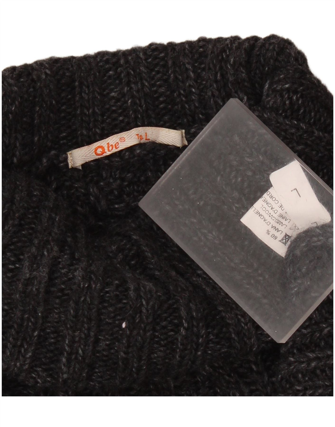 Suéter masculino vintage com gola redonda e lã de carneiro cinza grande