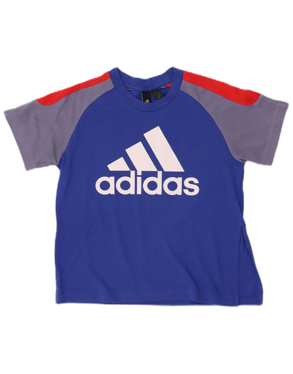 ADIDAS Womens Primegreen Graphic T-Shirt Top UK 8/10 Pequeno Azul