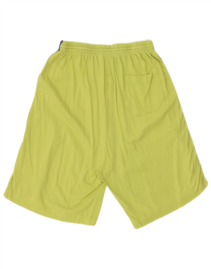 ASICS Mens Graphic Sport Shorts XL Verde Colorblock Algodão