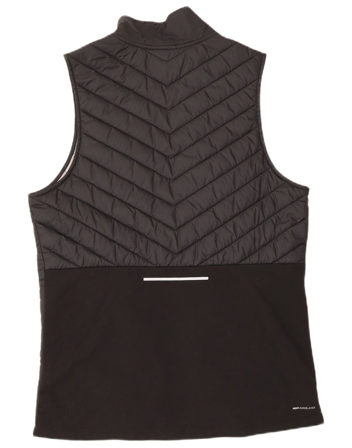 Colete acolchoado masculino Nike UK 38 poliéster preto médio