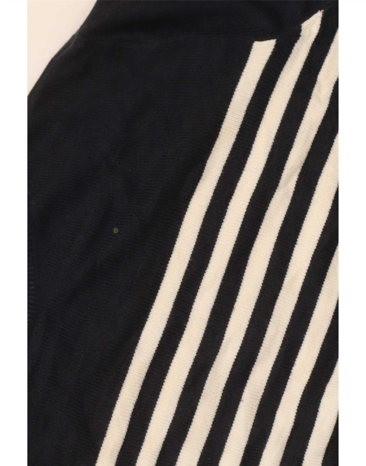 Suéter feminino Marks & Spencer com gola redonda e gola redonda, tamanho pequeno, azul marinho