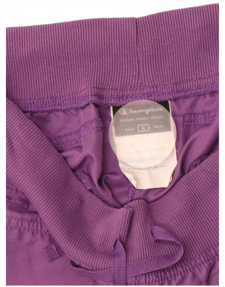 Calça de treino feminina CHAMPION UK 14 grande poliéster roxo