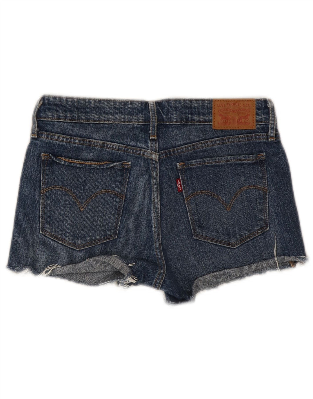 Shorts jeans feminino Levi's 712 Slim W26 pequeno azul algodão