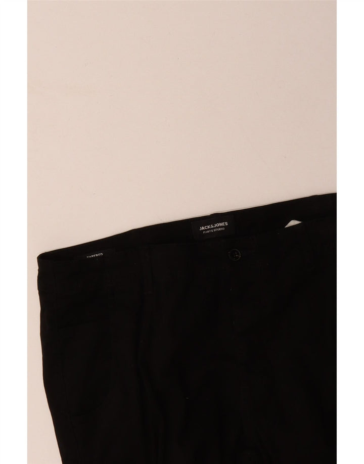 Calça cargo masculina JACK & JONES cônica W36 L29 algodão preto