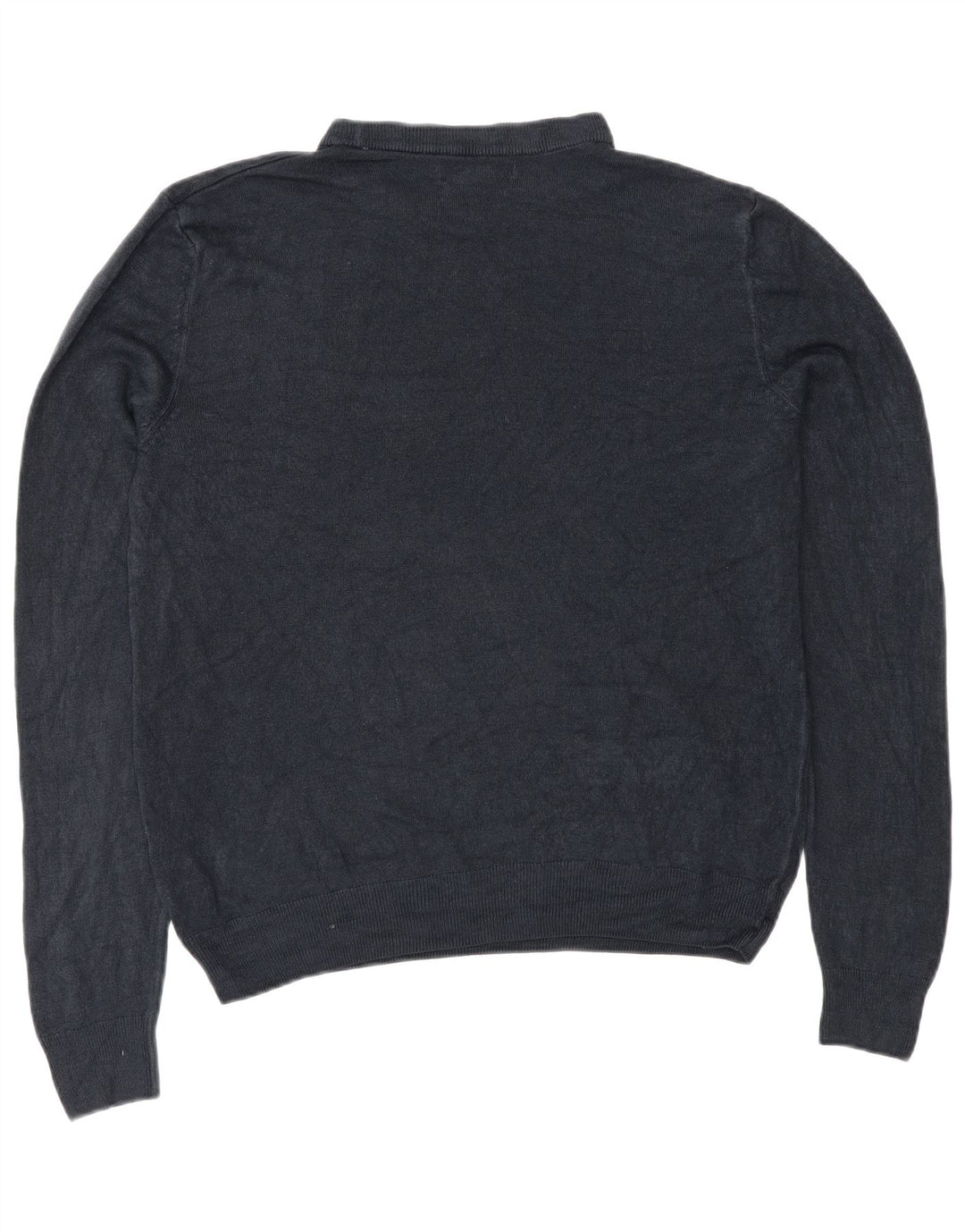 Suéter masculino Marks & Spencer com gola redonda grande acrílico azul marinho