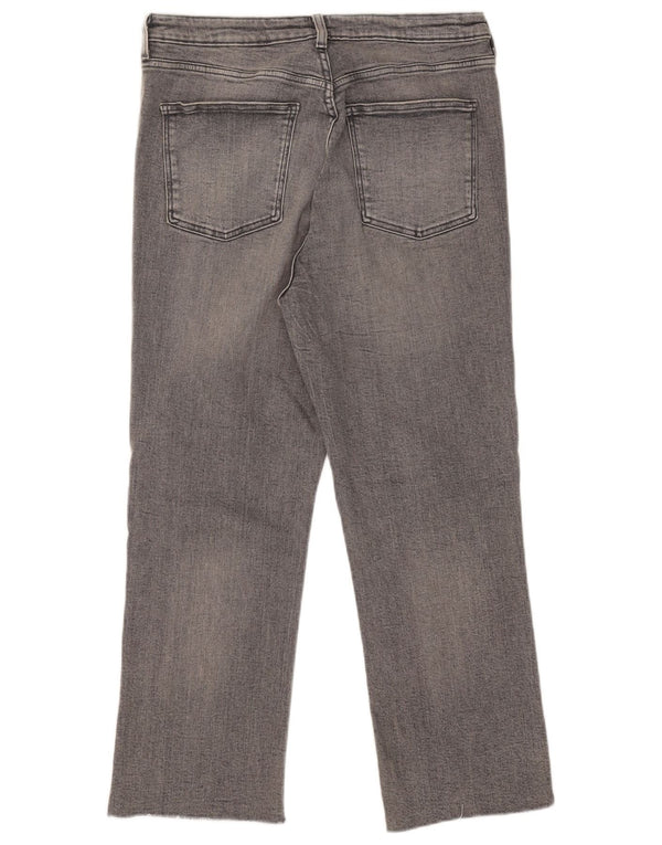 Calça jeans feminina Zara EU 46 XL W36 L25 cinza algodão