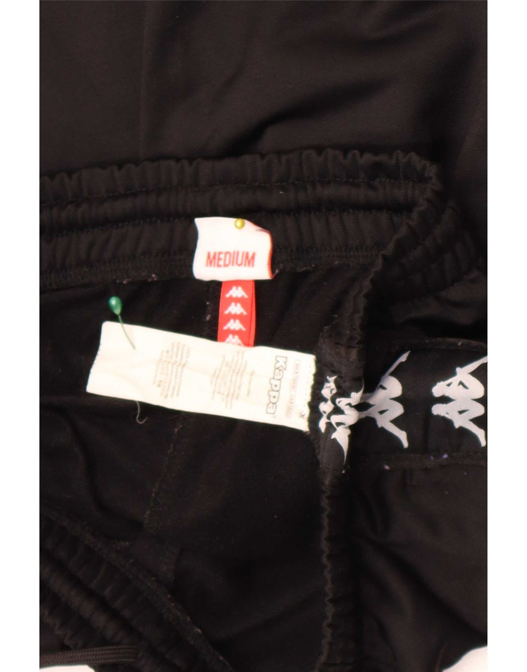 Calça de treino masculina Kappa Graphic preto médio poliéster