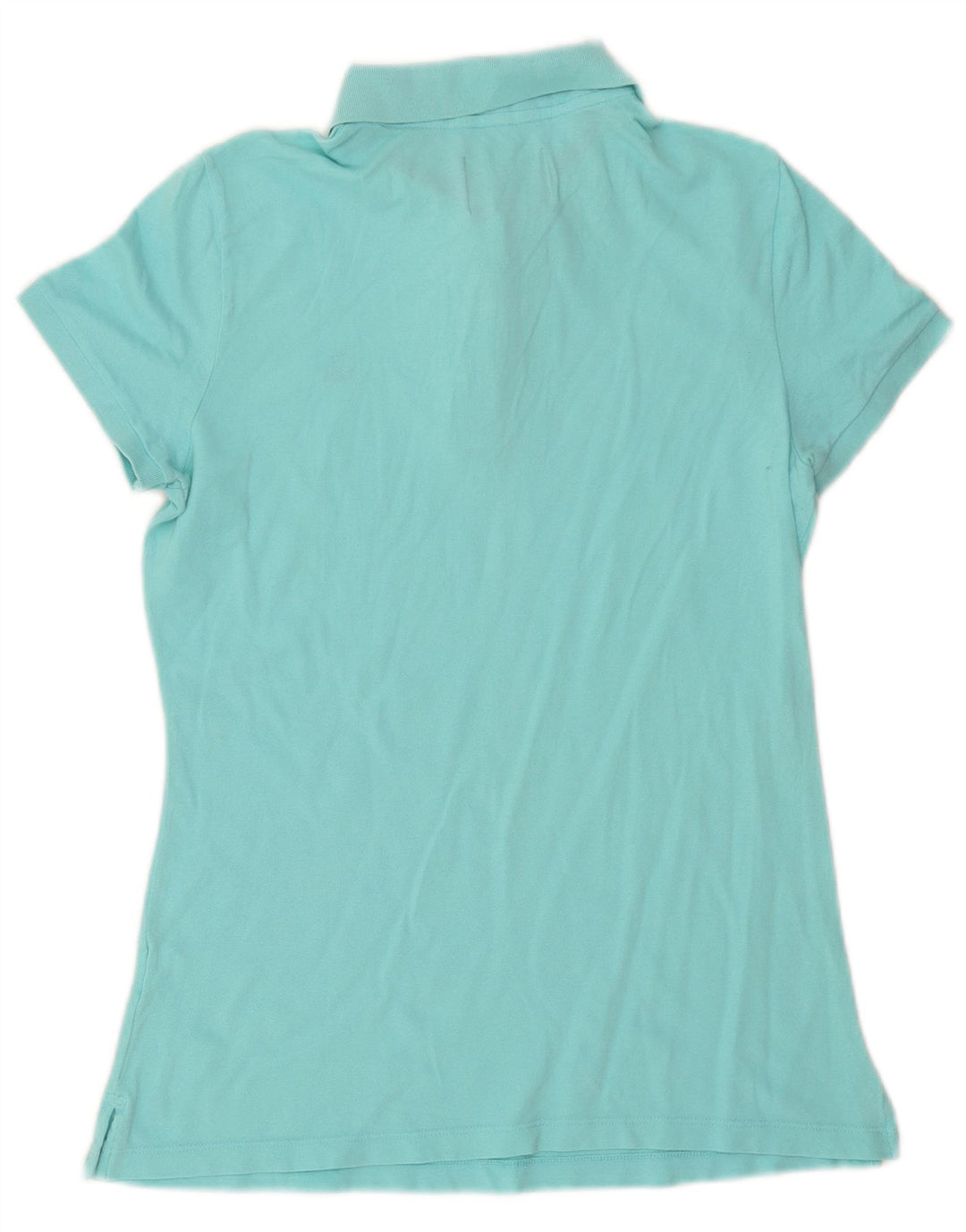 Camisa polo feminina Benetton UK 16 grande turquesa