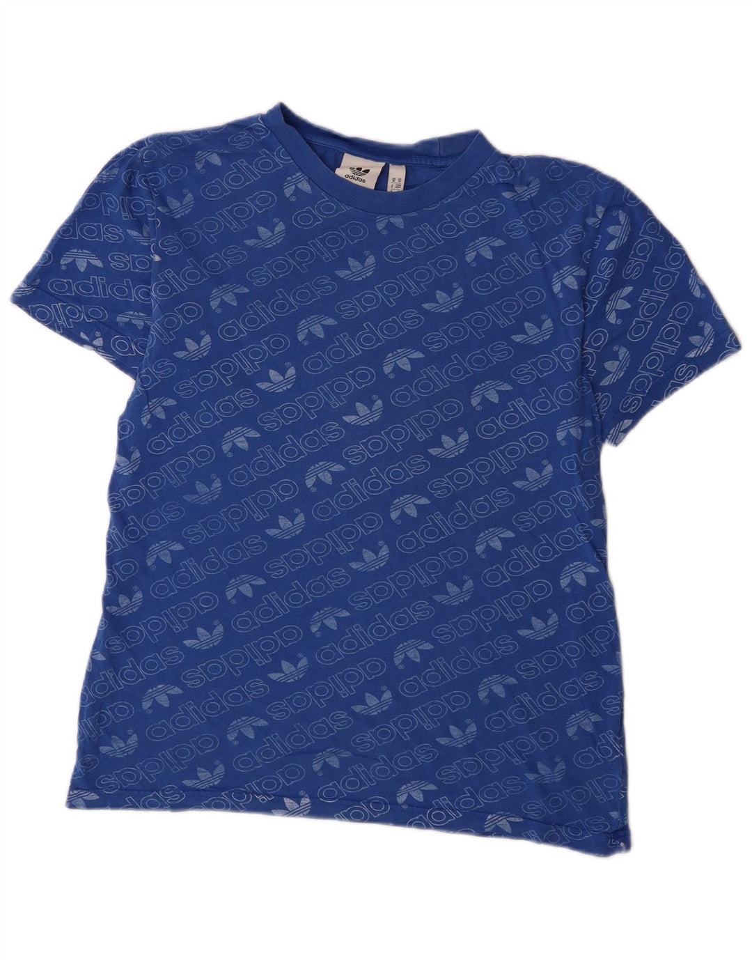 Adidas Mens Graphic T-Shirt Top Médio Algodão Azul