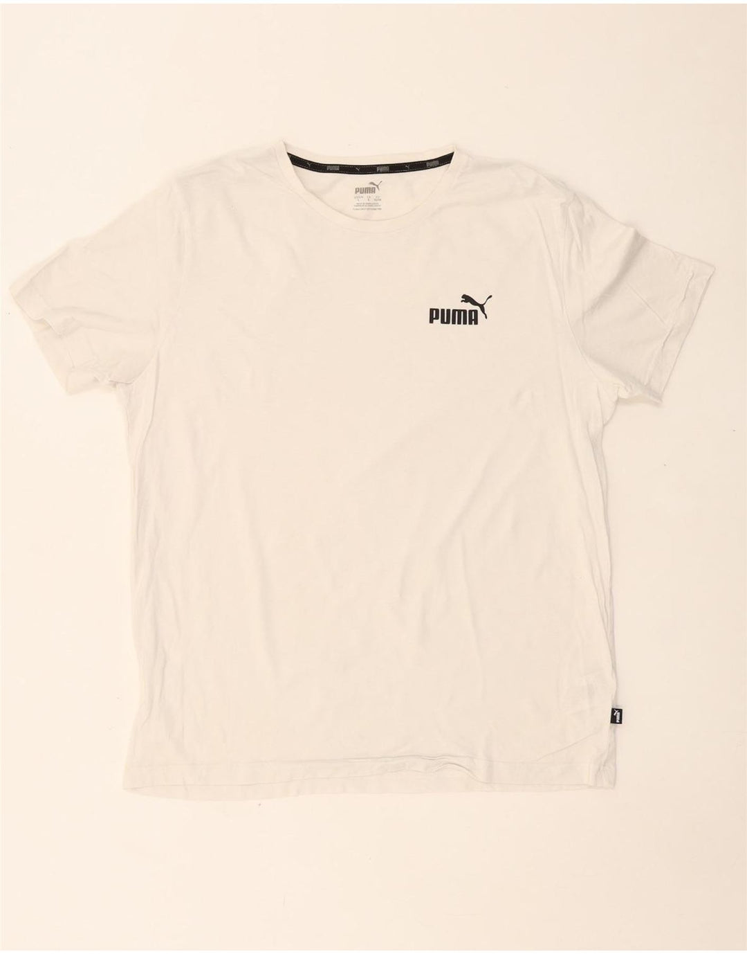 Camiseta masculina PUMA grande algodão branco
