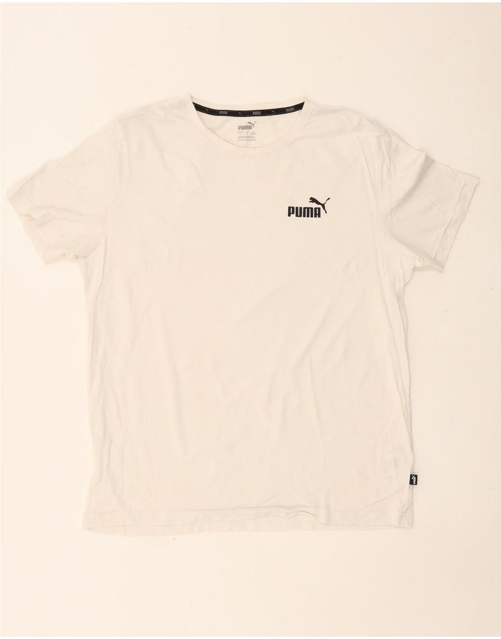 Camiseta masculina PUMA grande algodão branco