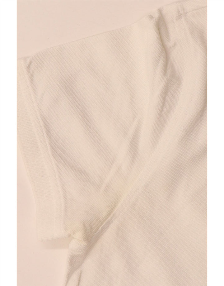 Camisa polo masculina Tommy Hilfiger Regular Fit pequena de algodão branco