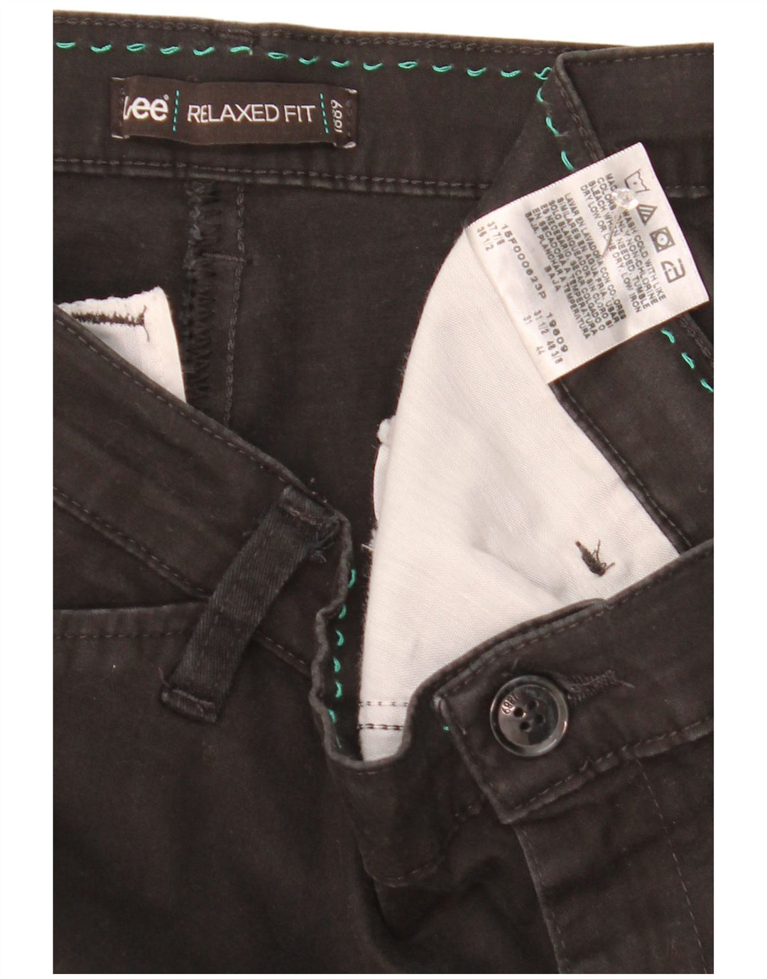 Lee feminino US14 W36 L31 algodão preto