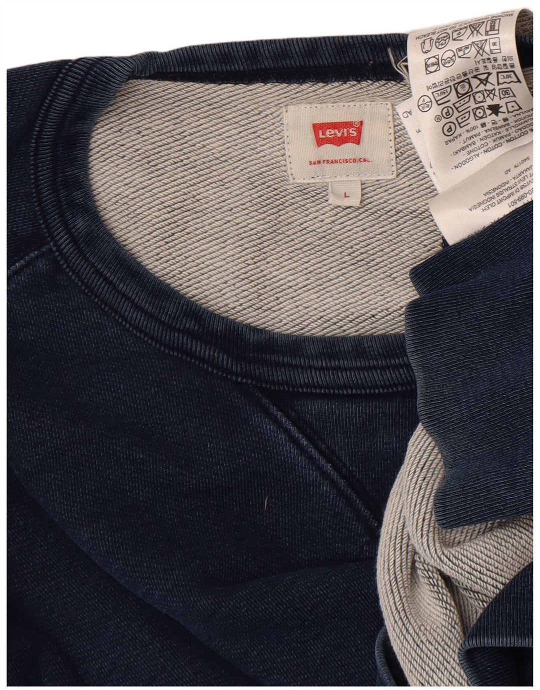 Moletom masculino Levi's Jumper grande algodão azul marinho