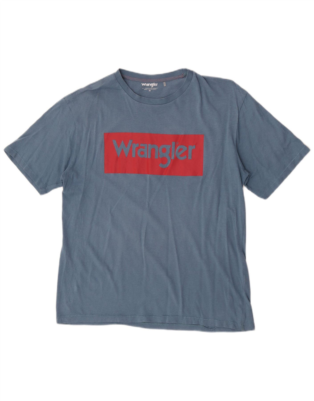 Wrangler Camiseta masculina gráfica Top XL algodão azul