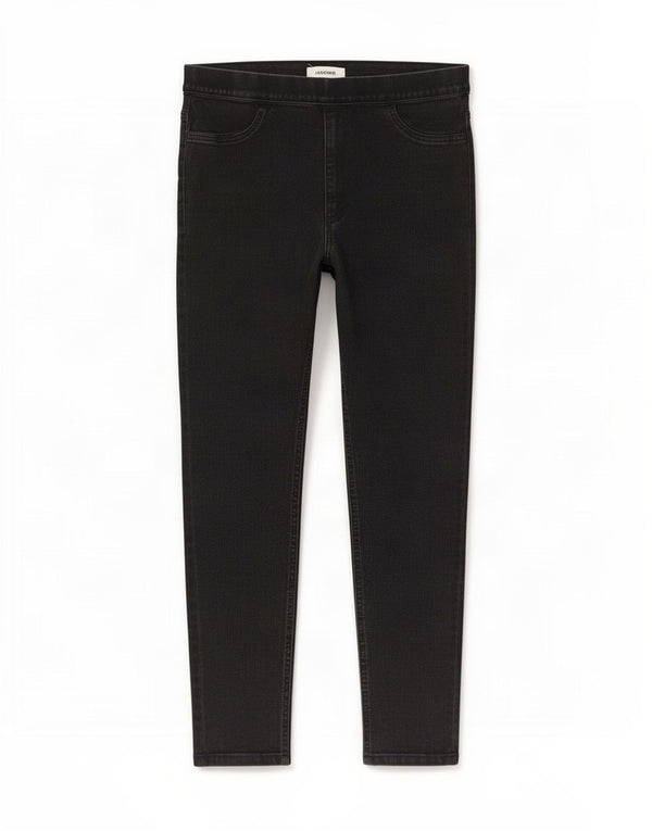 Calça jeans feminina Marks & Spencer UK 16 grande W34 L24 algodão preto