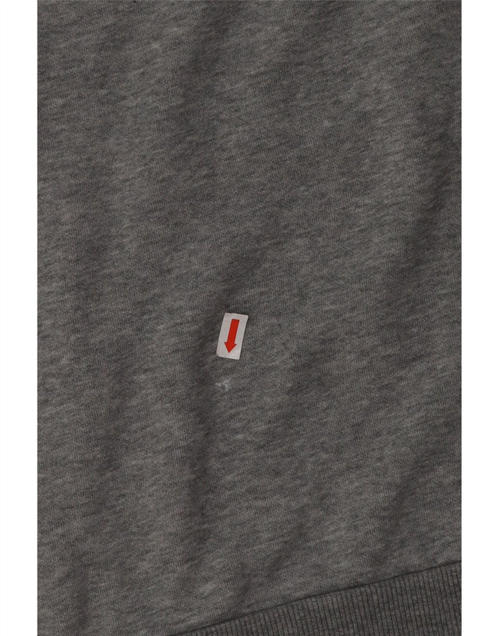 PUMA Mens Graphic Hoodie Jumper Grande Algodão Cinza