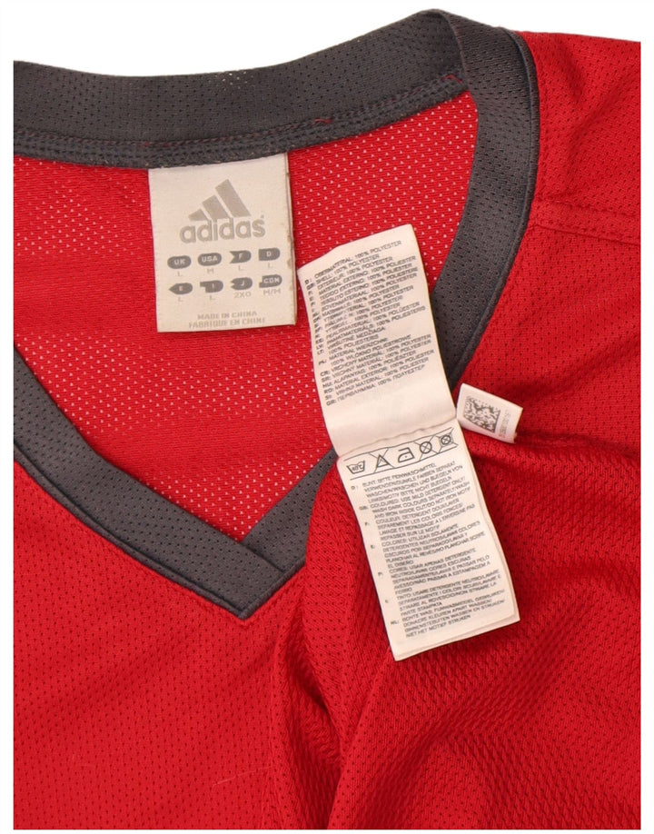 Adidas Mens Graphic Vest Top Grande Poliéster Vermelho