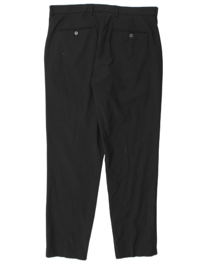 Calça masculina Marks & Spencer Autograph Slim Suit W34 L31 lã preta
