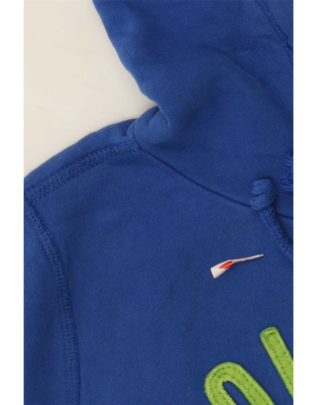Hollister masculino gráfico moletom com capuz médio algodão azul