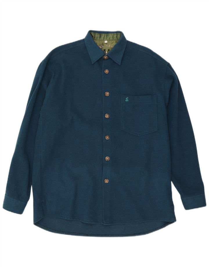 Camisa masculina Daniel Hechter de lã turquesa média