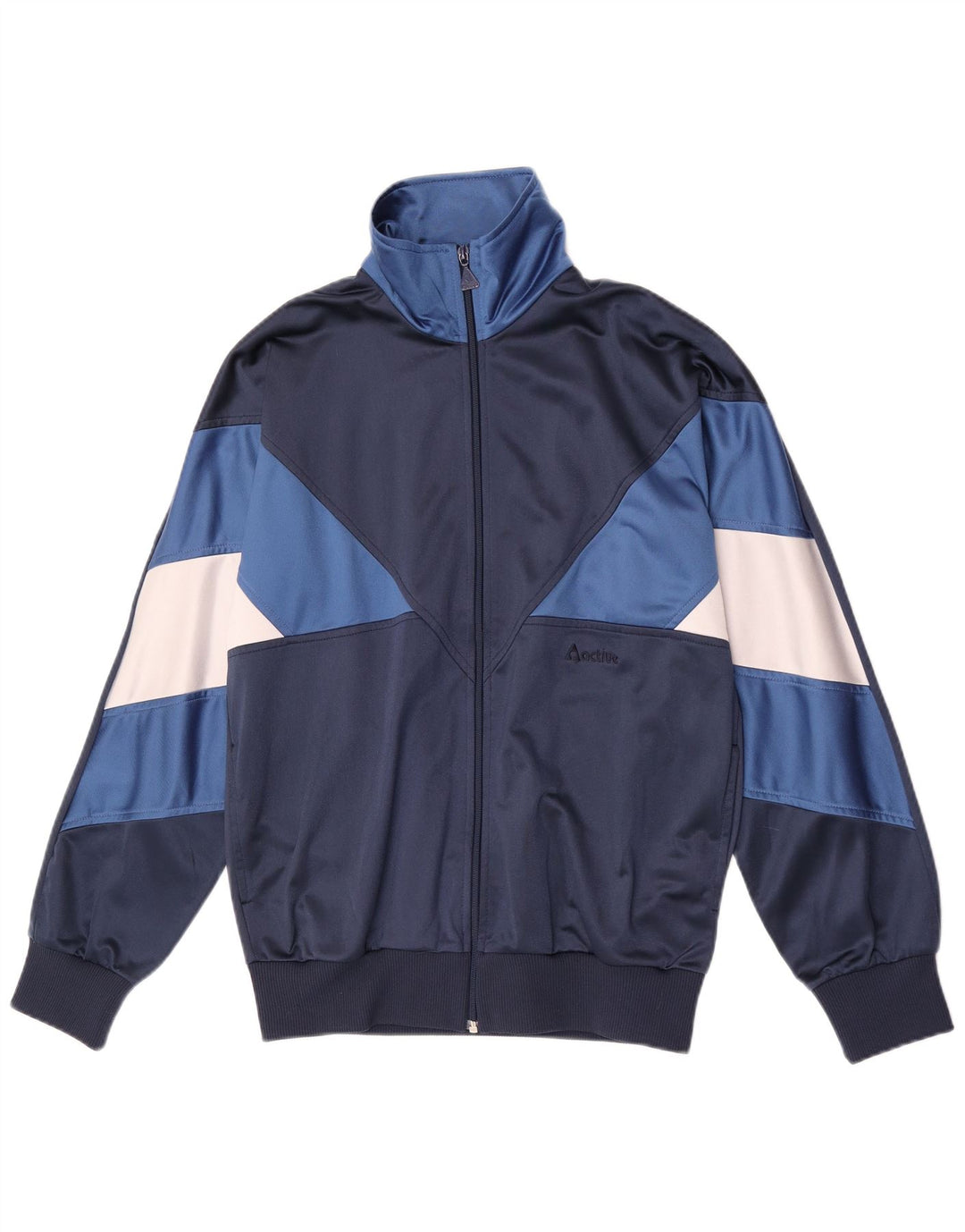 Jaqueta de agasalho masculino ativo bloco colorido azul marinho médio