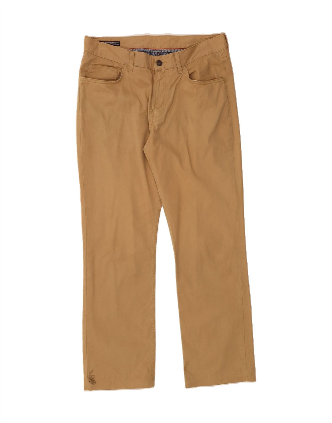 TOMMY HILFIGER Womens Straight Casual Trousers W34 L30 Beige Cotton Vintage Tommy Hilfiger and Second-Hand Tommy Hilfiger from Messina Hembry 