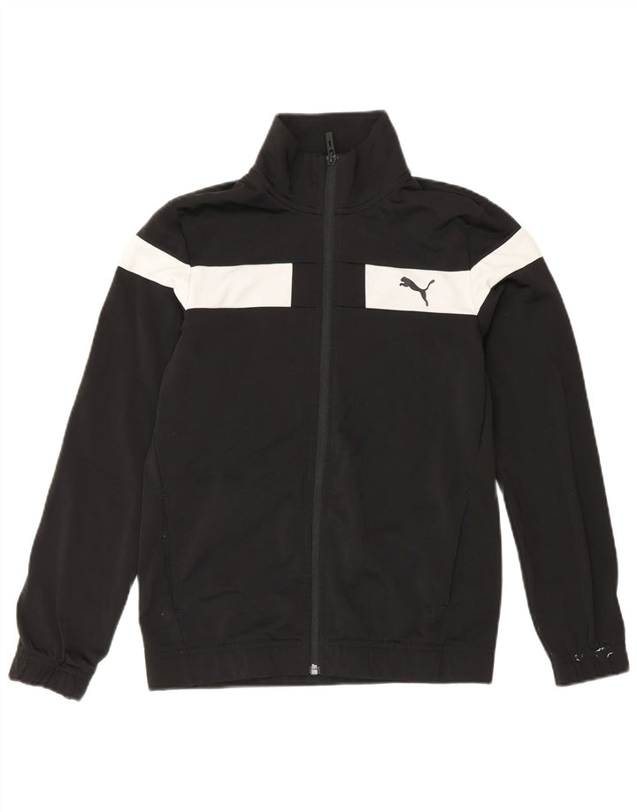 Jaqueta Puma Meninos Treino Top 11-12 Anos Preto Colorblock Poliéster
