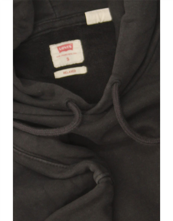 LEVI'S Mens Relaxed Fit Hoodie Jumper Small Black Cotton Vintage Levi's and Second-Hand Levi's from Messina Hembry 