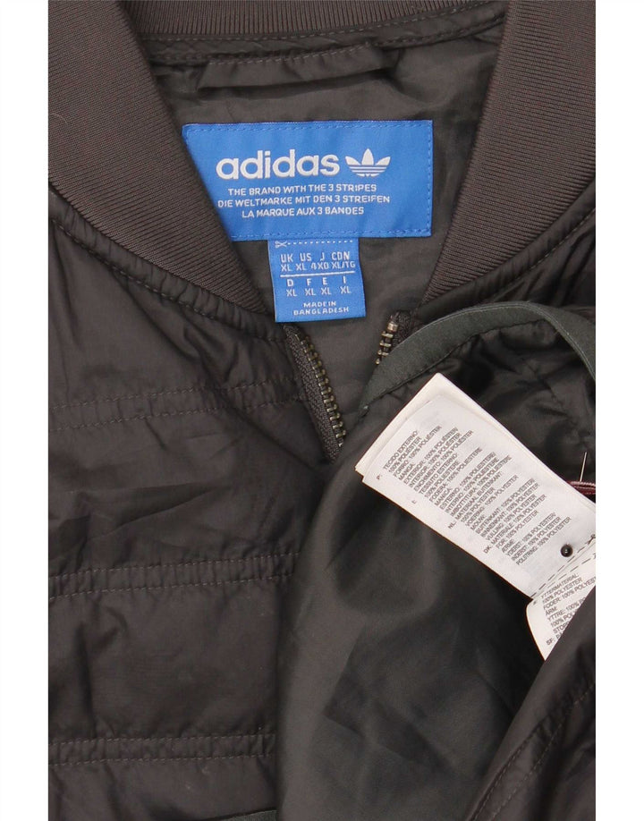 Jaqueta acolchoada masculina Adidas UK 42 XL poliéster preto