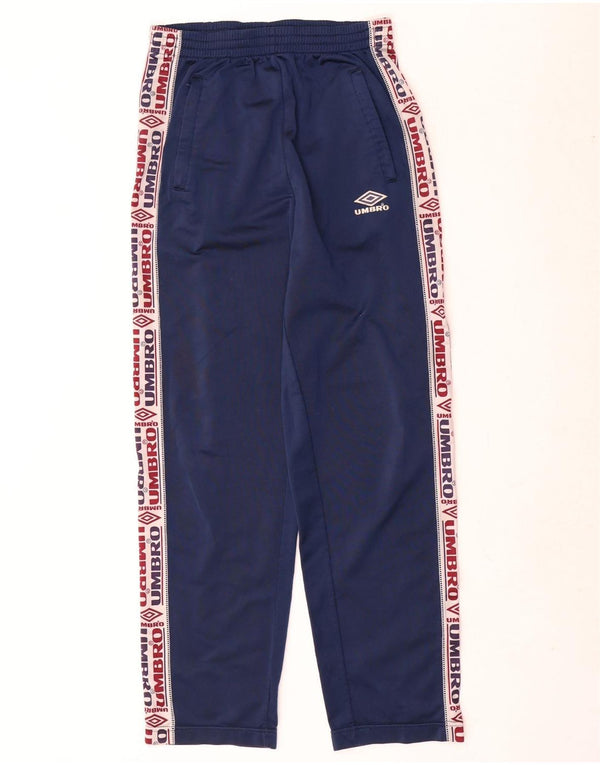 Calça de treino masculina Umbro com estampa gráfica pequena azul marinho em poliéster