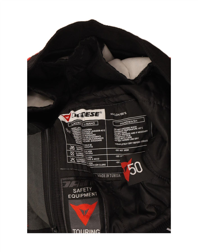 DAINESE Mens Graphic Racer Jacket IT 50 Large Grey Colourblock Nylon Vintage Dainese and Second-Hand Dainese from Messina Hembry 