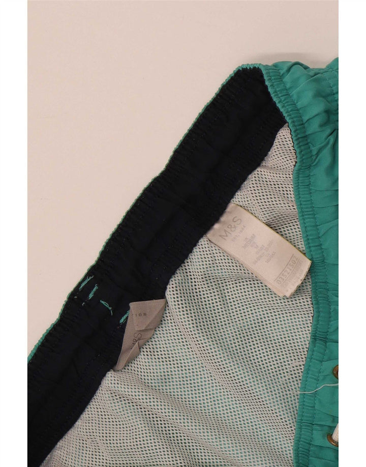 Shorts de natação masculino Marks & Spencer poliéster verde médio