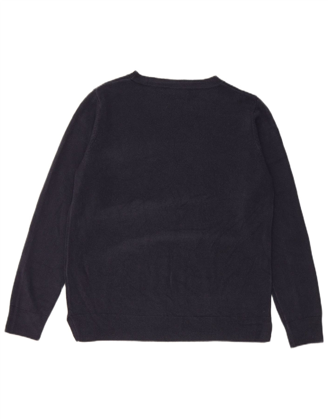 Suéter feminino Marks & Spencer com gola canoa Reino Unido 14 médio azul marinho
