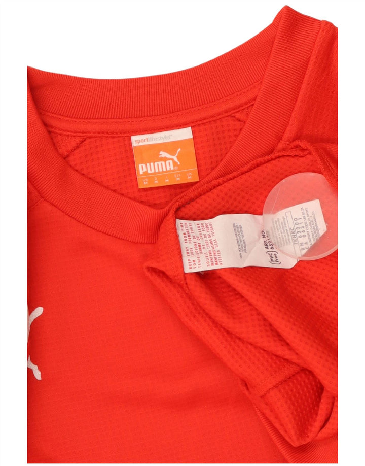 PUMA moletom masculino jumper médio vermelho colorblock poliéster
