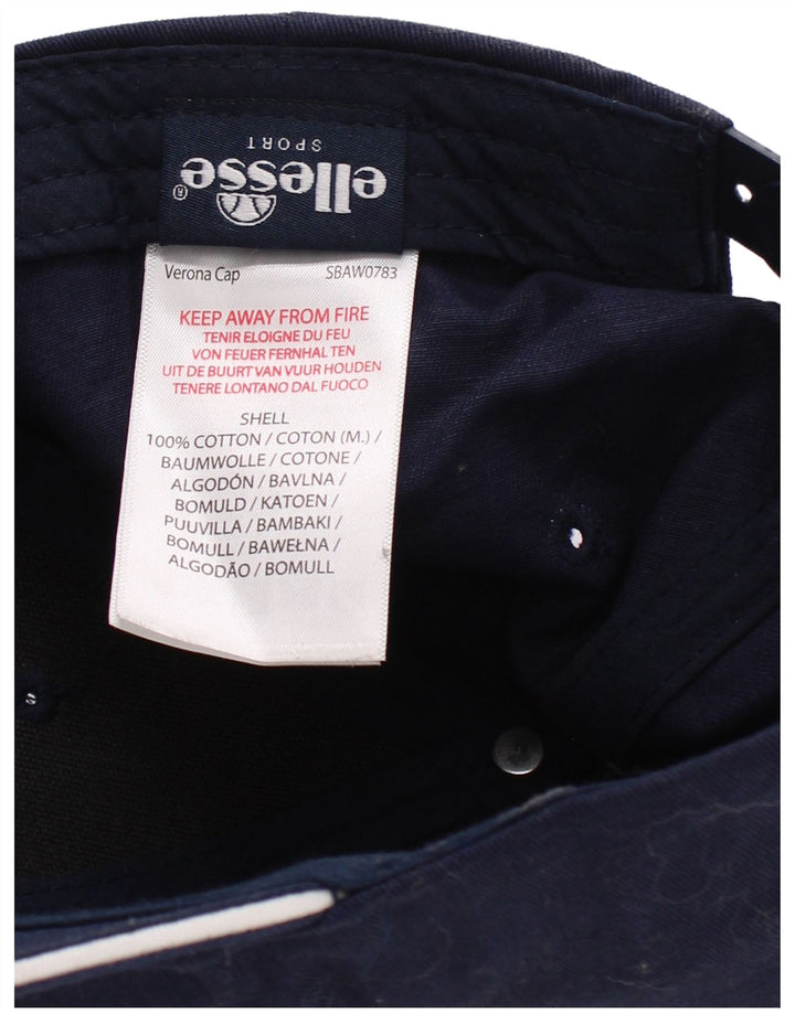 Boné de beisebol gráfico masculino Ellesse tamanho único algodão azul marinho
