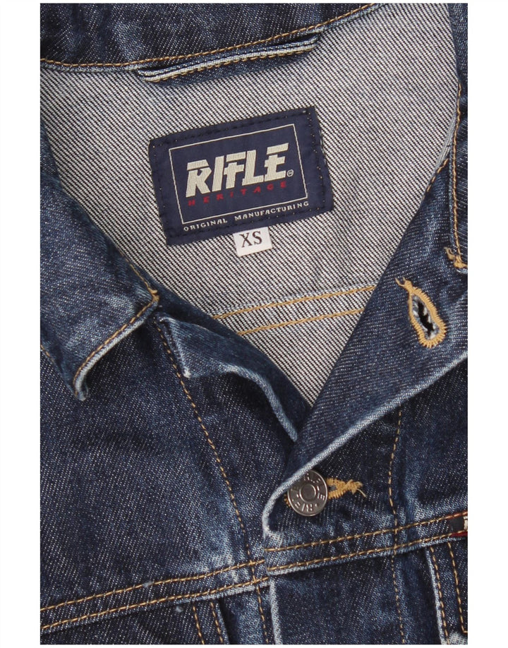 Jaqueta jeans feminina Rifle UK 6 XS azul algodão