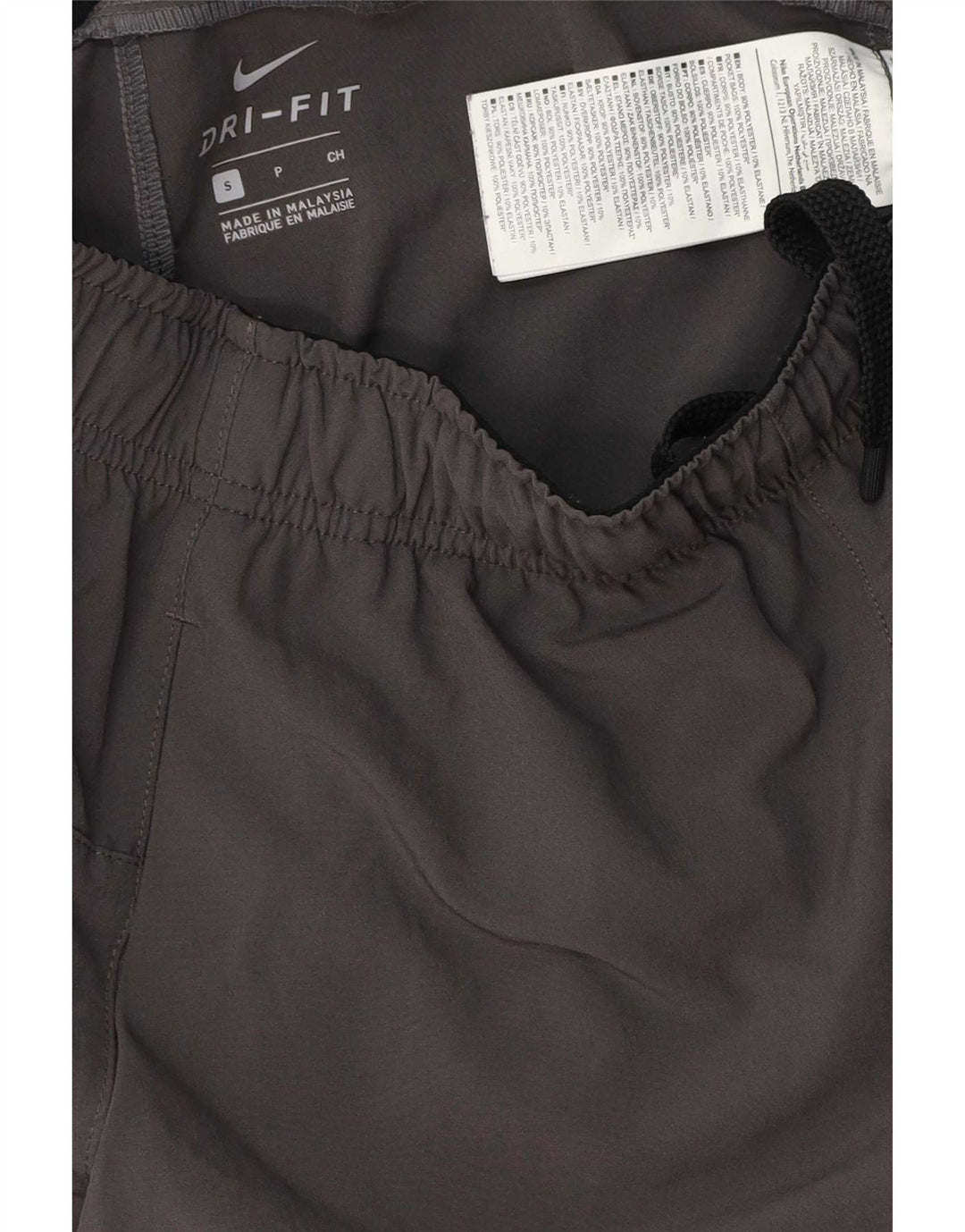 Shorts esportivos masculinos Nike Dri Fit pequeno cinza colorblock poliéster