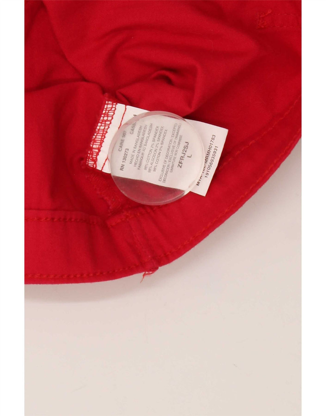 Jaqueta jeans feminina Lee UK 16 grande algodão vermelho