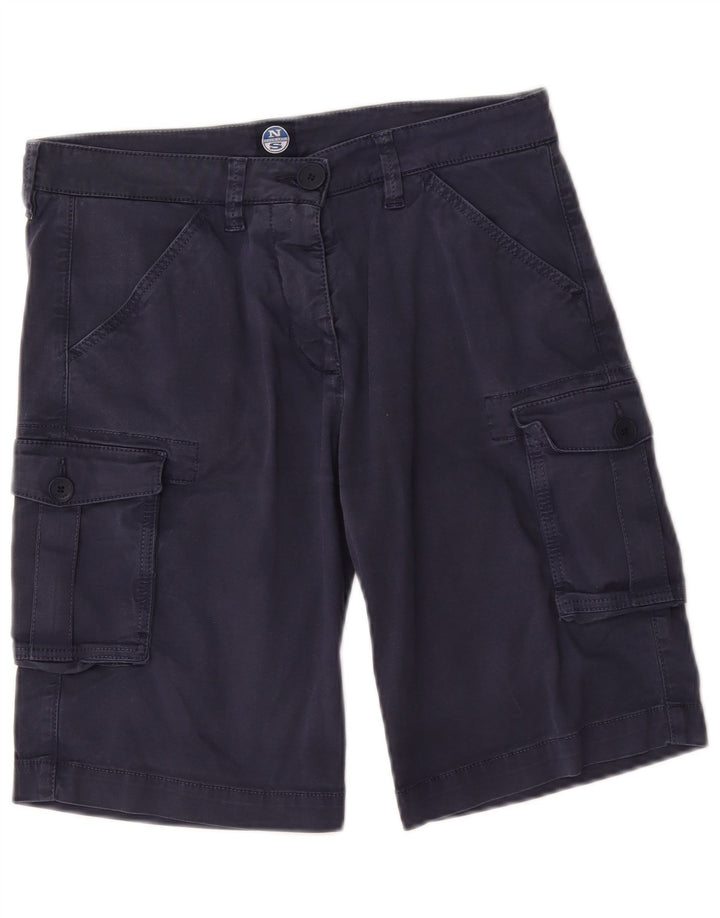 Shorts cargo feminino North Sails EU 42 médio W28 algodão azul marinho