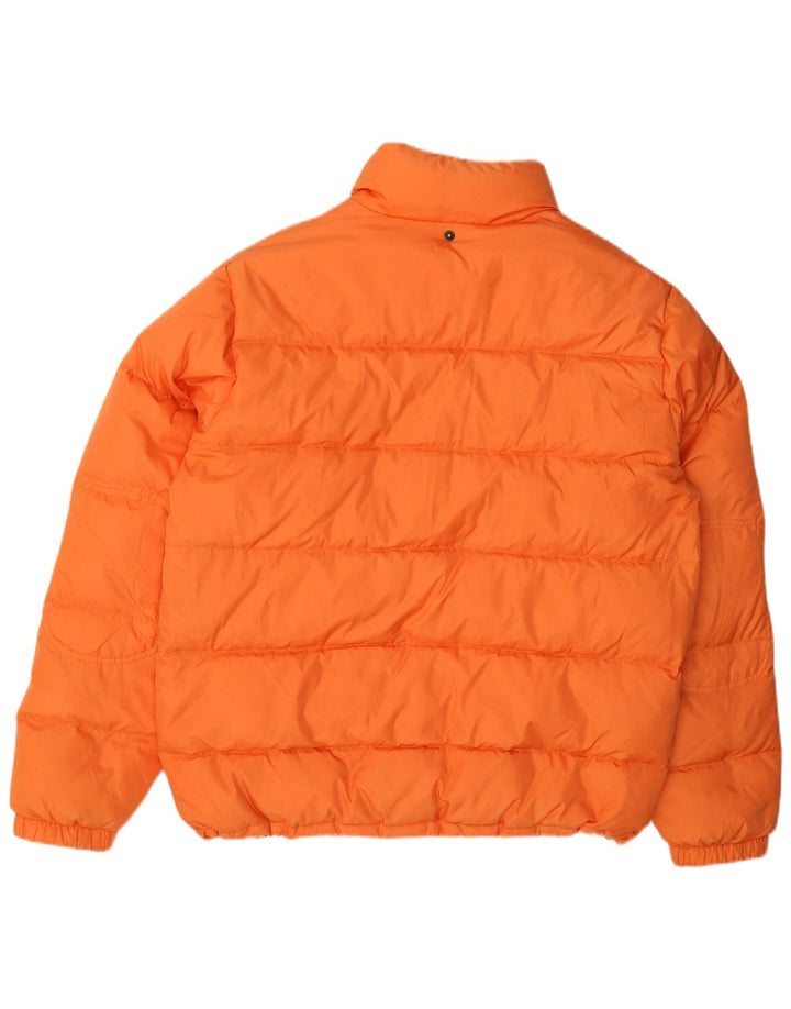 Jaqueta acolchoada masculina Benetton UK 40 grande poliamida laranja