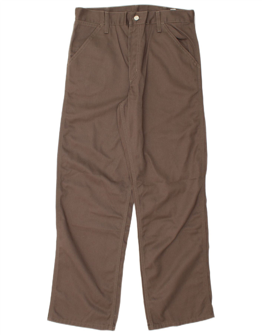 Calça chino reta masculina CARHARTT W30 L32 poliéster marrom