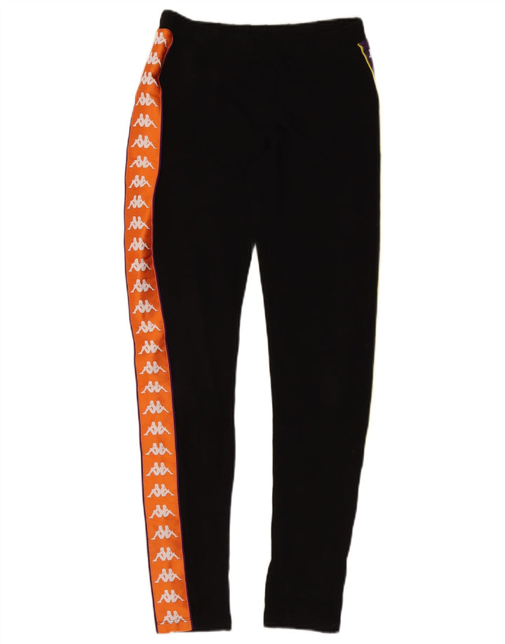 Leggings gráficas femininas Kappa UK 10 pequeno bloco colorido preto