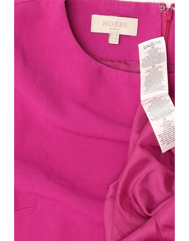 Vestido feminino Hobbs Shift UK 14 grande poliéster rosa