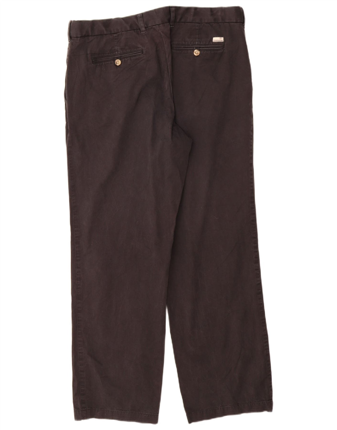Calça chino reta masculina Marks & Spencer Blue Harbor W36 L31 preta