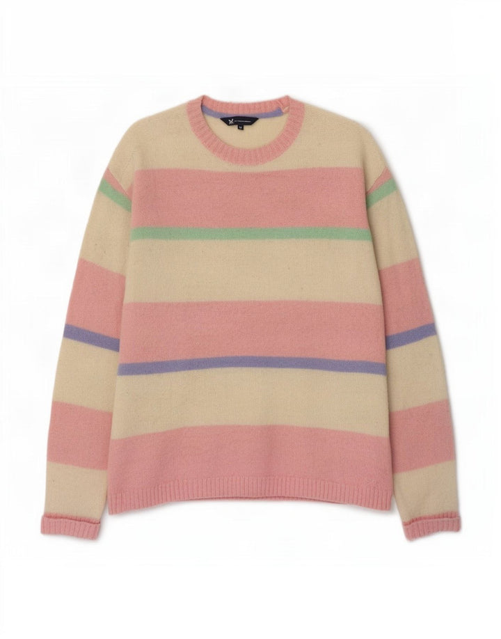 Crew Clothing Suéter feminino com gola em ponte Reino Unido 16 grande multicolorido