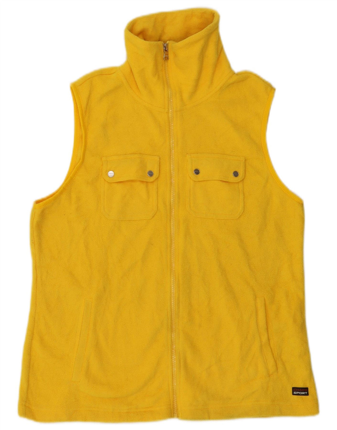Chaps Womens Fleece Gilet UK 16 Grande Poliéster Amarelo